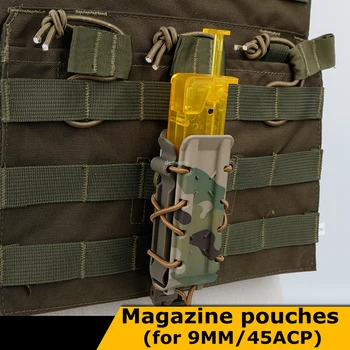 Mag Maišelį 9MM / 45ACP Taktinis Žurnalas Maišeliai Kariuomenės Šaudymo Airsoft Paintbal Medžioklės Šautuvas, Šoviniai Atveju Tinka Molle / Diržas