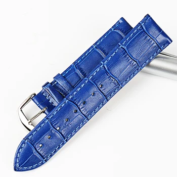 MAIKES Aligatorius Modelio Odos kišeninių Naujas Mėlyna Žiūrėti Dirželį, Priedai, Laikrodžių Apyrankės 12mm kaip 14mm 16mm 18mm 19mm 20mm 22mm