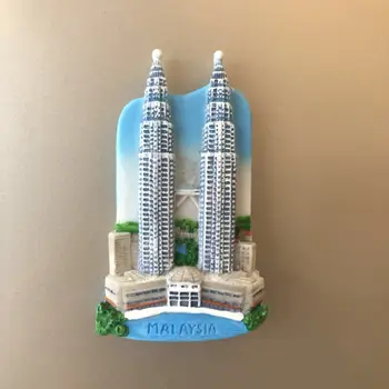 Malaizijos Turistinių Suvenyrų 3D Dervos Šaldytuvas Lipdukas Atrakcija Pastato Elvis Kalnų Durijai Šaldytuvas Magnetai, Suvenyras, Dovanos