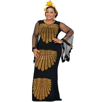 MD Afrikos Suknelės Moterims 2020 Vakare Šalis Suknelė Elegantiškas Ponios Diamond Blizga Suknelė Ankara Dashiki Maxi Skraiste ropa europea