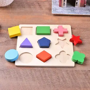 Mediniai Geometrinių Formų Dėlionė Rūšiavimo Matematikos Montessori Ikimokyklinio Mokymosi Švietimo Žaidimas, Matematikos Žaislai Vaikams Kalėdų Dovana