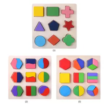 Mediniai Geometrinių Formų Dėlionė Rūšiavimo Matematikos Montessori Ikimokyklinio Mokymosi Švietimo Žaidimas, Matematikos Žaislai Vaikams Kalėdų Dovana