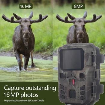 Medžioklės, Laukinių Takas Camera 20MP 1080P Lauko Laukinės gamtos Kameros Skautų Priežiūros Mini301 Naktinio Matymo Foto Spąstus Stebėjimą