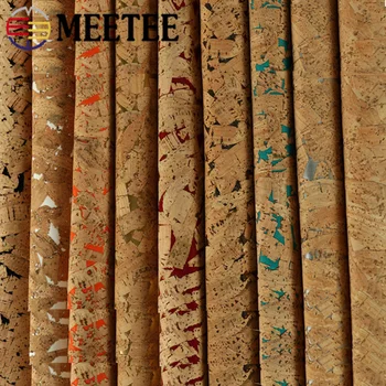Meetee 100X137cm 1mm Storio Gamtinės Kamštienos Spausdinimo Odos Audinio PU Krepšys Namų Deco Sintetinės Odos 