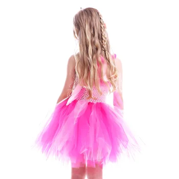 Merginos Flamingo Princesė Suknelė Rožinės Spalvos Gėlių Tiulio Drabužiai Vaikams Gimtadienio Suknelės 2018 Prekės Gyvūnų Kostiumas Flamingo Vestidos 26555