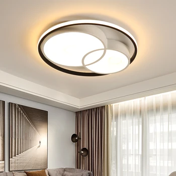 Minimalizmas modernios LED lubų šviestuvo šviesos juoda/balta modernaus liustra gyvenimo kambario, miegamasis led šviestuvo apšvietimo 25308