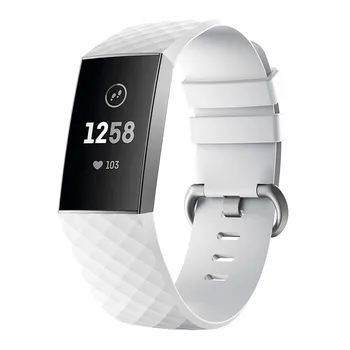 Minkšto Silikono Sporto Juostos Fitbit Mokestis 3 Apyrankės Diržas Metalo Sagtimi Pakeitimo Watchband Už Fitbit Mokestis 3 Grupė
