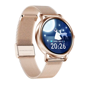 MK20 Ponia Smart Žiūrėti 2020 M. Visiškai Jutiklinis Ekranas Moterų Smartwatch Miego Stebėti Merginų Fitneso Tracker, Skirta 