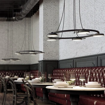 Modernus Nordic Minimalistinio Pakabukas Šviesos Creative Art Deco Lron Kabo LED Šviesos kambarį Restoranas Patalpų Apšvietimas e27