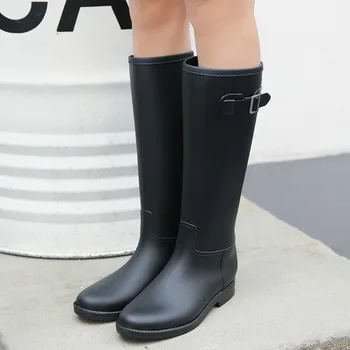 Moterų Knee-High Rain Boot Ponios Vandeniui Gumos Patogus Batai Lauko Batai Moteriška Aukštos Kokybės Lietaus Batai u257