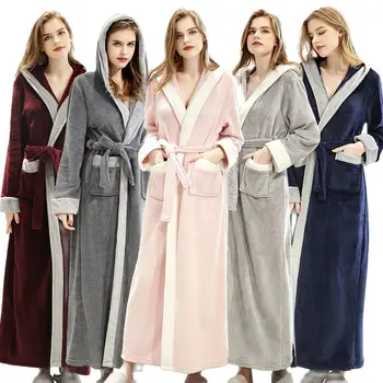 Moterų pižamą 2020 naujas gobtuvu rudens ir žiemos rytą sleepwear Skraiste, Moterų ilgas pajama nustatyti Ponios Femme moteris penkių spalvų