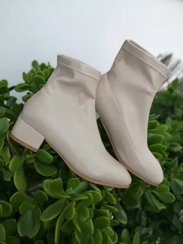 Moterų vidutinio obcasie superfine pluošto batai 2021 autumnwinter užtrauktukas naujas aikštėje galvos aikštėje batai Mados didelis dydis k296
