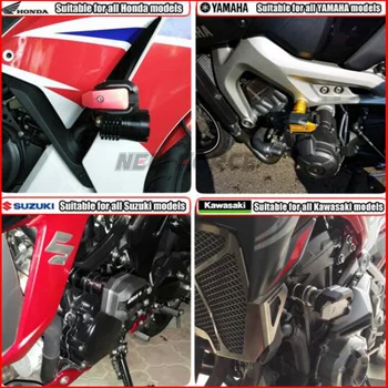 Motociklo apsauginis Rėmas Slankiklį Lauktuvės Guard Anti Crash Pad apsaugos Kawasaki versys 650 2016 2017