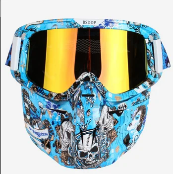 Motociklo atspari vėjui smėlio veidrodis lauko jojimo prekių slidinėjimo laipiojimo taurės anti-ultravioletinių spindulių, vėjo ir dulkių kaukė, apsauginiai akiniai