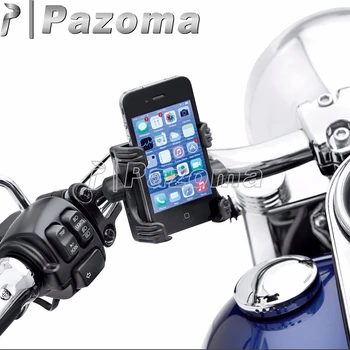 Motociklo Juoda Standarto Mobiliojo Prietaiso Mobilųjį Telefoną, GPS Tvirtinimo Apkaba Laikiklis Laikiklis, skirtas Harley-Davidson Motociklai