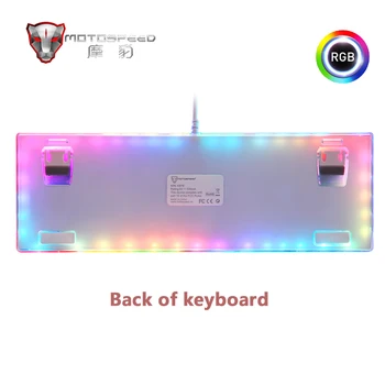 Motospeed K87S RGB Žaidimų Mechaninė Klaviatūra USB Laidinio 87 klavišus LED Backlight Raudona/Mėlyna Jungiklis Lazerio klaviatūra Kompiuteris Gamer 36262