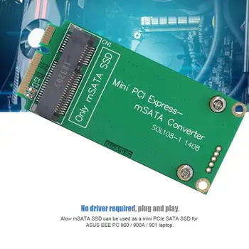 MSATA SSD su SATA Mini PCIE SSD Riser Card Adapteris Keitiklis ASUS Nešiojamas kompiuteris