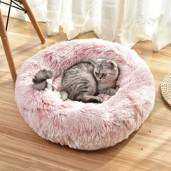 Naminių gyvūnėlių lovos šuo spurgos lova pliušinis katė lova priedai būdos šunims mascotas productos purus rotango katė lizdą coussin pokalbių