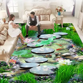Namo 3D kilimai miegamasis ir gyvenamasis kambarys žalia žuvis zonos kilimėliai kilimėliai įėjimo prieškambario, virtuvė, salonas, kiliminė danga, neslidžios užsakymą