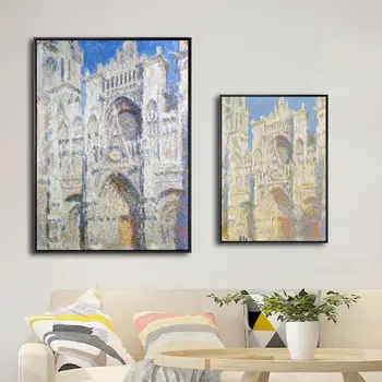 Namo Apdaila Spausdinti Drobė Menas Sienos Nuotraukas Plakatas Drobės Spaudiniai Paveikslų Prancūzijos Claude Monet Katedra