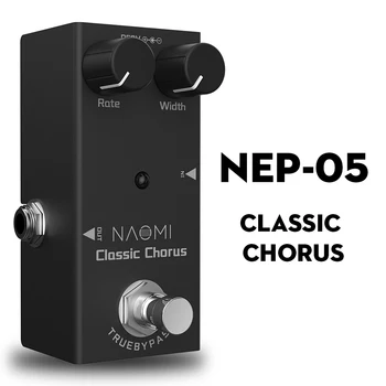NAOMI NEP-05 Klasikinė, Choras Efektu Pedalas Elektrinių Gitarų su Tiesa Apeiti Mini Vienos Gitaros Pedalas DC 9V Juoda