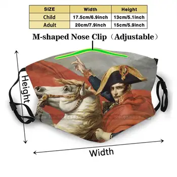 Napoleonas Spausdinti Daugkartinio Naudojimo Kd2.5 Filtras DIY Nagų Kaukė Vaikams, Napoleonas Bonapartas Prancūzija