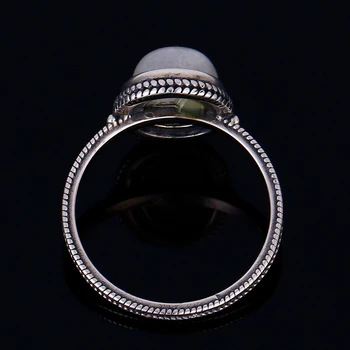 Nasiya Didelis Ovalo Formos Natūralių Mėnulio Akmuo Žiedas 925 Sidabro Fine Jewelry Šalies Ravėjimas Šalies Dovanų Didmeninės Dropshipping