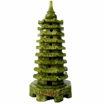 Natūralaus akmens jade pagoda taško tekinto akmens wenchang bokšto energijos ir chakra crystal healing kristalai