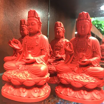 Natūralaus raudonojo gyvsidabrio raižyti Avalokitešvara baldų vienetų apsaugoti taikos ir klestėjimo ligos namas