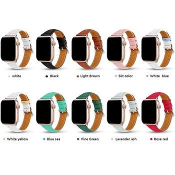 Natūralios Odos dirželis apple watch band 44mm 40mm 42mm 38mm iwatch apyrankę Serijos 6 SE 5 4321 apyrankę watchband Priedai