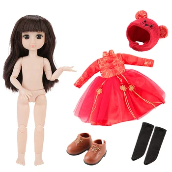 Naujas 32cm BJD Doll, Žaislai ir Reikmenys, Drabužiai, Batai Mielas 12 Zodiako Gyvūnų Skaičius Kilnojamojo Sąnarių Lėlės Žaislų Mergaitėms Dovanų