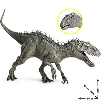 Naujas 34x8x18cm Juros periodo Indominus Rex Veiksmų Skaičiai Burna Savage Tyrannosaurus Dinossauro Pasaulio Gyvūnai Modelis Vaikas Žaislas
