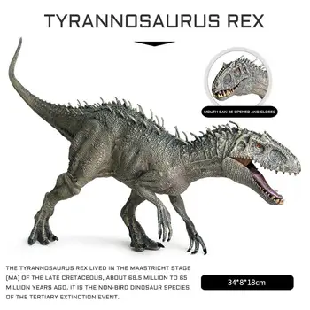 Naujas 34x8x18cm Juros periodo Indominus Rex Veiksmų Skaičiai Burna Savage Tyrannosaurus Dinossauro Pasaulio Gyvūnai Modelis Vaikas Žaislas