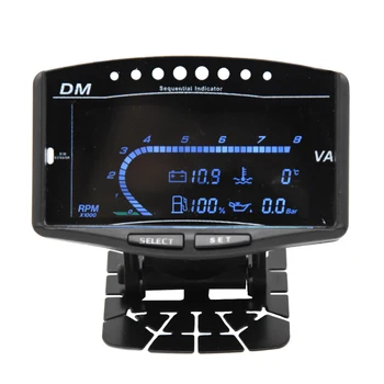 Naujas 5 1 Signalo Indikatorius Automobilių, Sunkvežimių Skaitmeninis LCD Tachometras+Vandens Tempe +Voltmeter+Kuro Matuoklis+ alyvos slėgio jutiklis 12V 24V