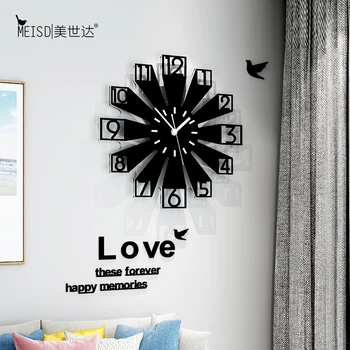 NAUJAS Atvykimo 3D Geometrinis Kūrybos Didelis Sieninis Laikrodis Modernaus Dizaino Namų dekoro Sieniniai Laikrodžiai Žiūrėti Namuose Kambarį Apdaila