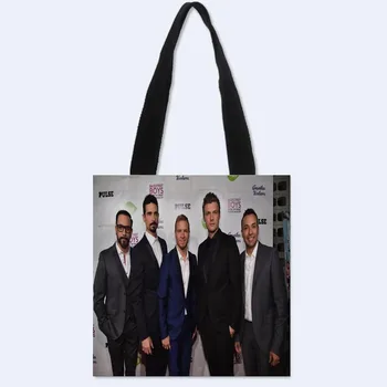 Naujas Custom Backstreet Boys atspausdinta drobė tote krepšys patogus pirkinių krepšys moteris maišo studentų maišelį Pasirinktinis vaizdo 18754