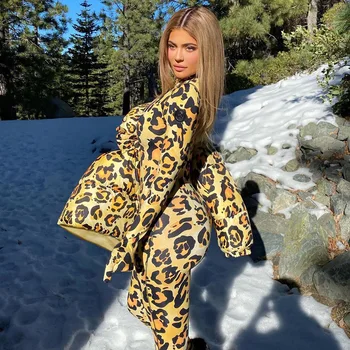 Naujas Fall Winter Leopard Medvilnės Drabužius Šuo-Šilta Striukė Ilgomis Rankovėmis Moterims Viršutiniai Drabužiai Užtrauktukas Atsitiktinis Slim Karšto Liemenės, Paltai 2021