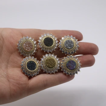 Naujas kristalų 1dozenTitanium Druzy Agates Conector, Aukso plokštelės medžiaga moterų papuošalų, originalus dizainas, pavasario dovana