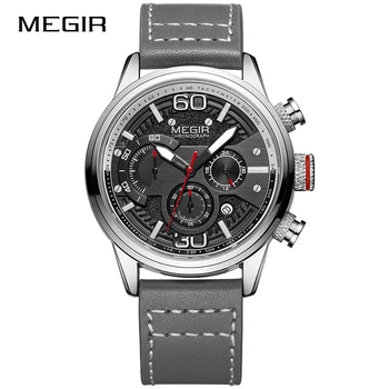 Naujas MEGIR Vyrų Chronograph Kvarcinis Analoginis Žiūrėti Vandeniui Visus Pionter Dirbti Mados Stilius Wristswatch Vyrų Reloj Hombre 2020 m.