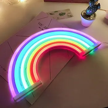 Naujas Mielas Vaivorykštė Neoninis Ženklas LED Rainbow Šviesos Lempa Bendrabučio Dekoro Vaivorykštė Dekoro Neoninės Lempos, Sienų Dekoras Kalėdų Neoninės Lemputės Vamzdis