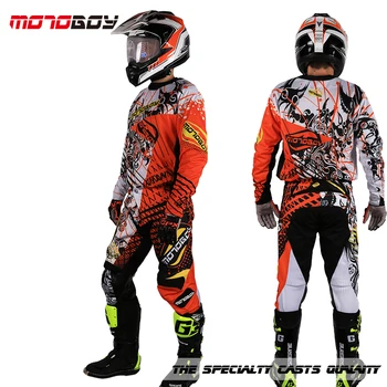 Naujas Motoboy vyrų profesinės offroad motokroso lenktynių poliesteris Sportas jersey Marškinėlius ir ziajać kostiumas rinkinys su spalvoto spausdinimo