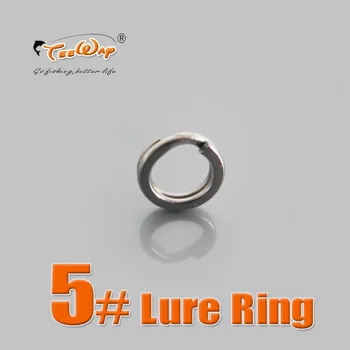 Naujas Produktas 200 vnt./daug Suvilioti Žiedas, Nerūdijančio Plieno, Split Žiedai Tuščią Jaukų Crankbait Sunku Masalu Žiedas UPR5mm 1836