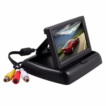 Naujas Sulankstomas 4.3 Colių TFT LCD Automobilinis Ekranas Ekranas Atbuline Kamera, Parkavimo Sistema, Automobilio galinio vaizdo Monitoriai