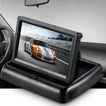 Naujas Sulankstomas 4.3 Colių TFT LCD Automobilinis Ekranas Ekranas Atbuline Kamera, Parkavimo Sistema, Automobilio galinio vaizdo Monitoriai