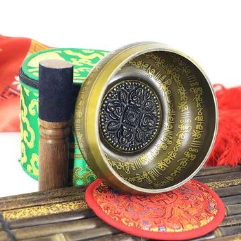 Naujas Tikėjimo Dainavimo Dubuo Rinkinys, Atidumas, Mantra Joga Su Plaktuku Dovana Ornamentu Namų Tibeto Chakra Gijimo Meditacija 43223