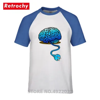 Naujovė t-shirt Atjungtas tikrųjų tik jį naudoti savo smegenis juokinga marškinėlius Atsitiktinis kūrybos homme kietas geek marškinėliai Big bang theory