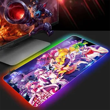 NE Žaidimas, Ne Gyvybės RGB Žaidimų Pelės Mygtukai Anime Didelis RGB LED Spalva Apšvietimo Lemputė USB Laidinio Kompiuterio Padas