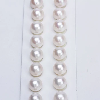 Nemokamas pristatymas 3A kokybės Didmeninės kainos Prarasti Perlai 5mm-8mm Apvalios Formos, Baltos spalvos Gėlavandenių Perlų Numeris Anga