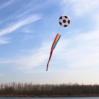 Nemokamas pristatymas futbolo minkštas jėgos aitvarų sportas vlieger ripstop nailono audinio aitvarai suaugusiems parasparnių aitvaras ritės windsock parašiutu 7469