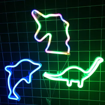 Neoninės Šviesos Šalies Sienos Kabo Kūrybos LED Neonas Pasirašyti Parduotuvės Langas Menas, Sienų Dekoras Bar pub namų Spalvinga Neoninės Lempos USB Powered